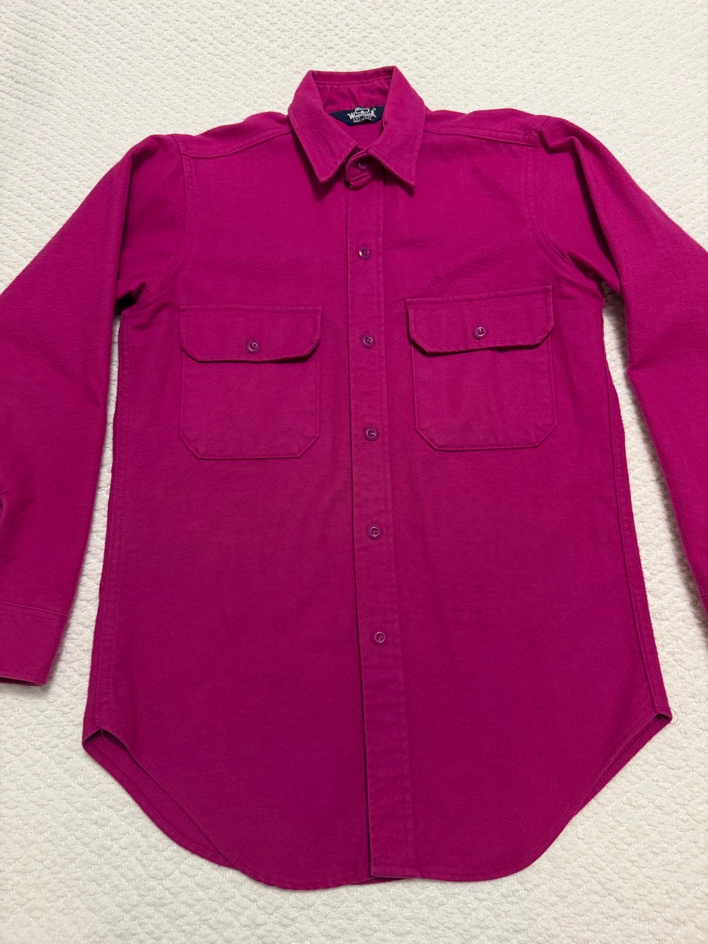 Vintage Woolrich Magenta Long Sleeve Button Down Shirt Small